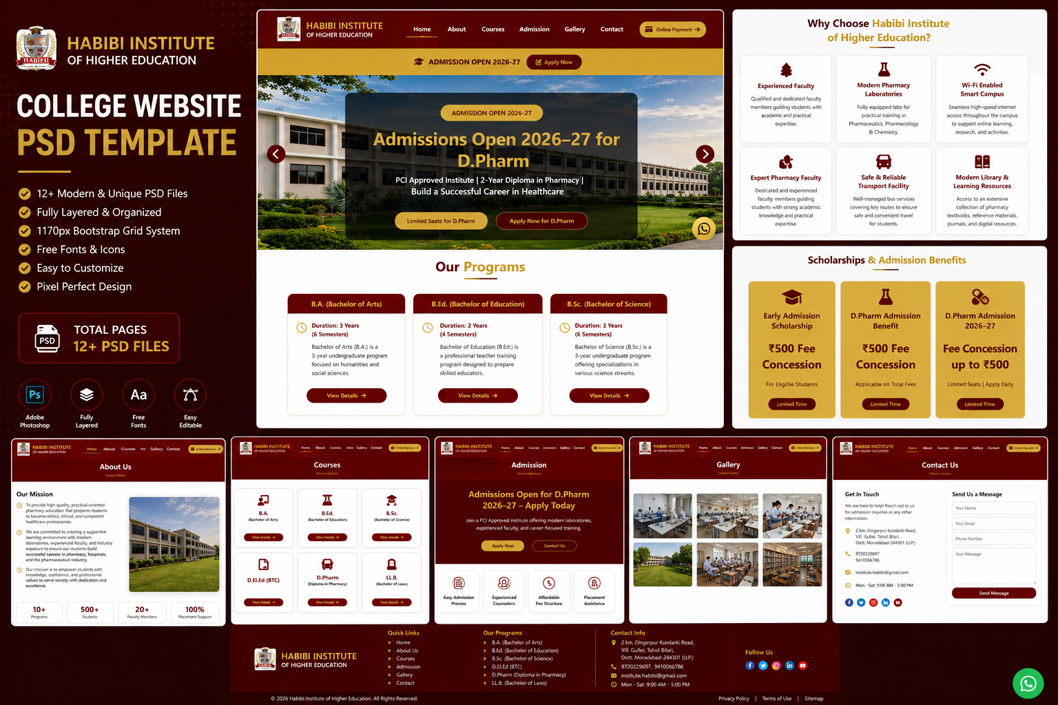 Habibi Institute Dynamic Website