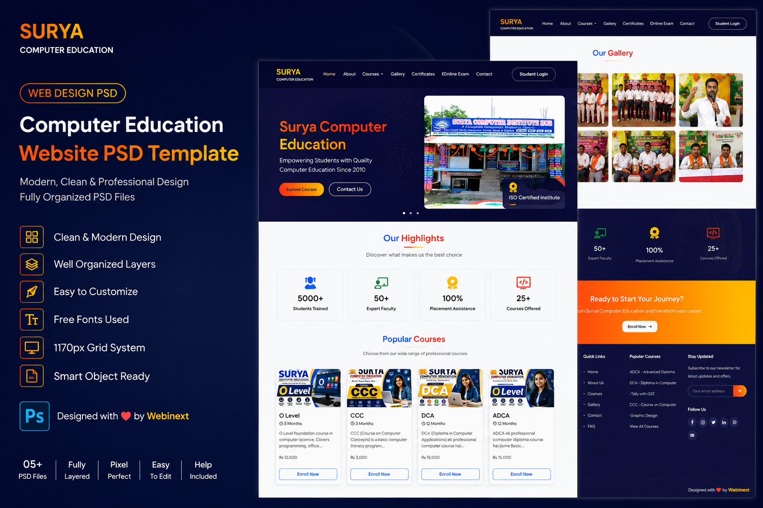 Surya Computer Education Institute Website